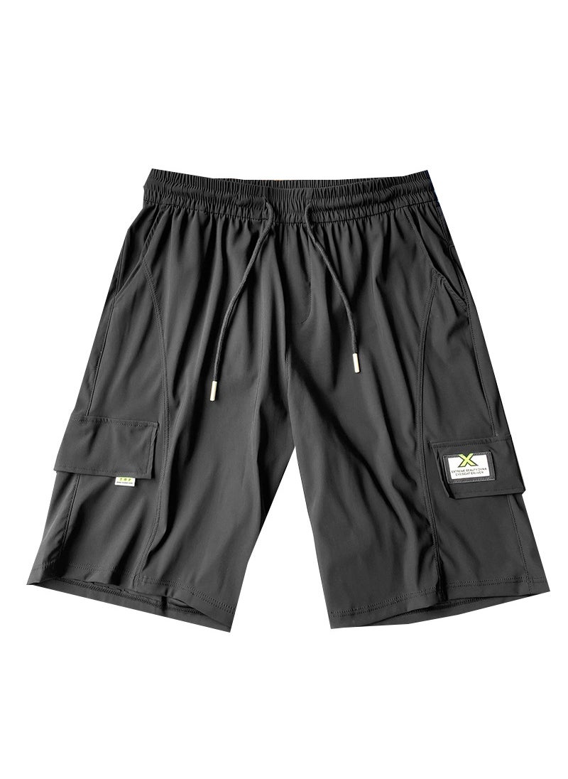 Unisex Cool Quick-Dry Stretchy Sports Shorts Black 2352 tooling