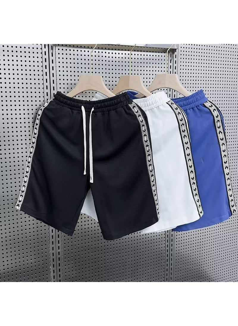 2023 Mens Casual Shorts Summer Thin Loose Fit White