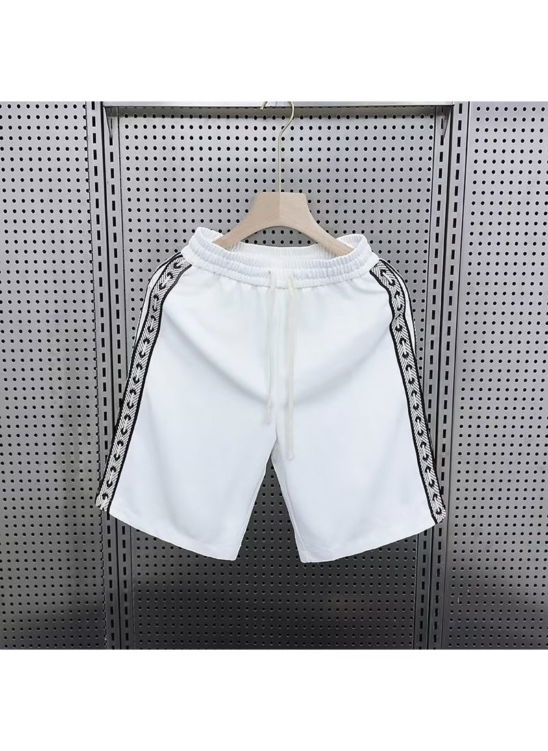 2023 Mens Casual Shorts Summer Thin Loose Fit White