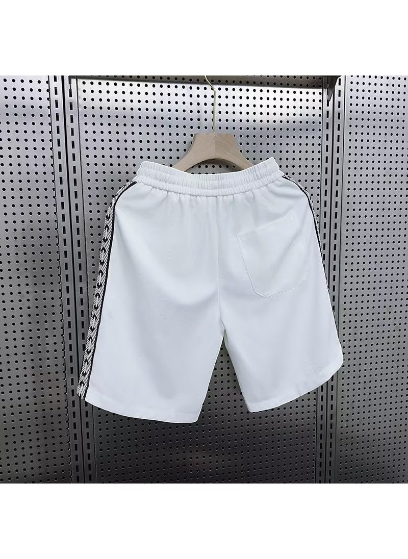 2023 Mens Casual Shorts Summer Thin Loose Fit White