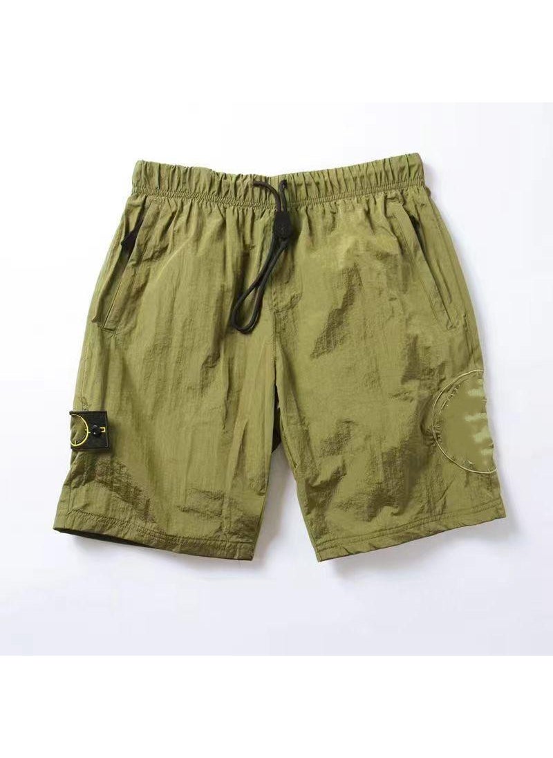 Unisex Summer Thin Casual Sport Shorts Army green stone shorts