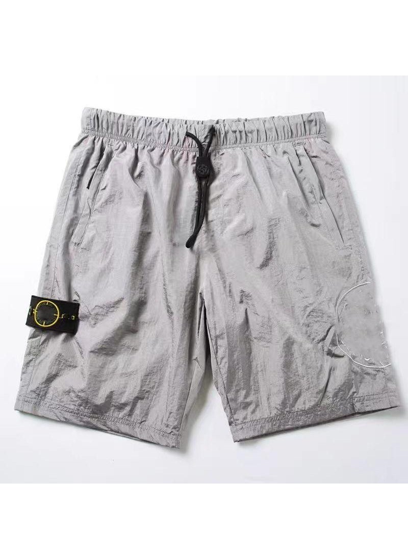 Unisex Summer Thin Casual Sport Shorts Silver stone shorts