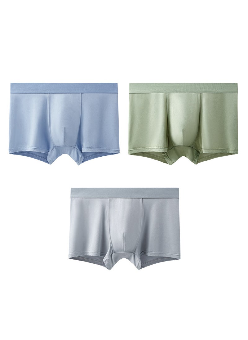 60 Lanjing modal mens underwear waist antibacterial breathable boxers Zhongshan manufacturers spot wholesaleSky blue + Matcha green + light gray Sky blue + Matcha green + light gray