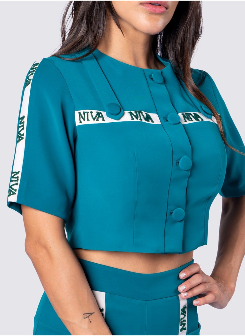 Niva Embellished Crop Top