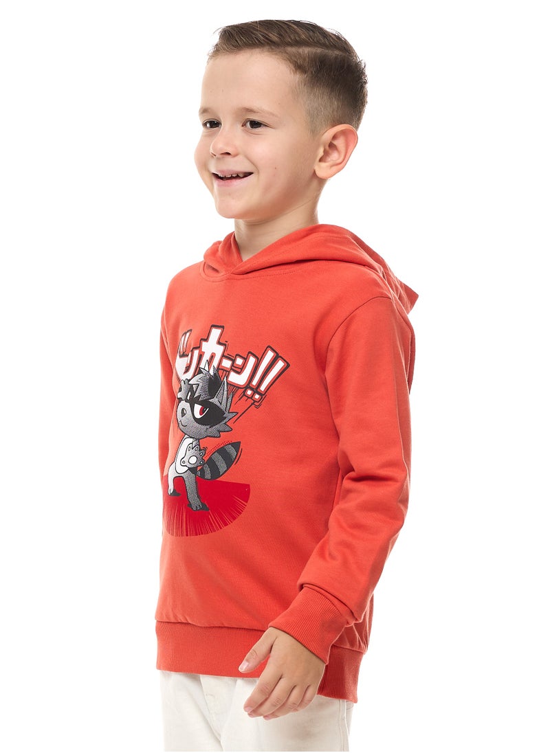 Boys' Graphic printed Cute character Hoodie