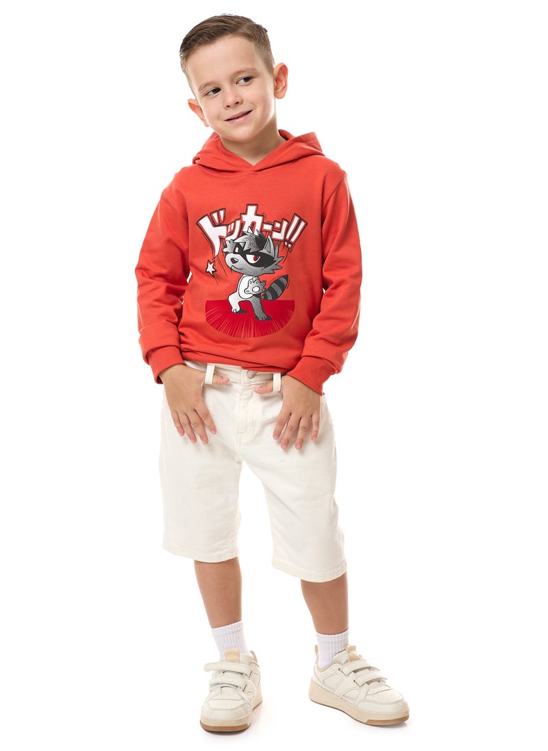 Boys' Graphic printed Cute character Hoodie