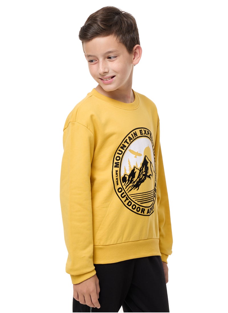 Boys' Sweatshirt  (8-14yrs) Mustard