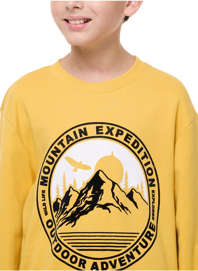 Boys' Sweatshirt  (8-14yrs) Mustard