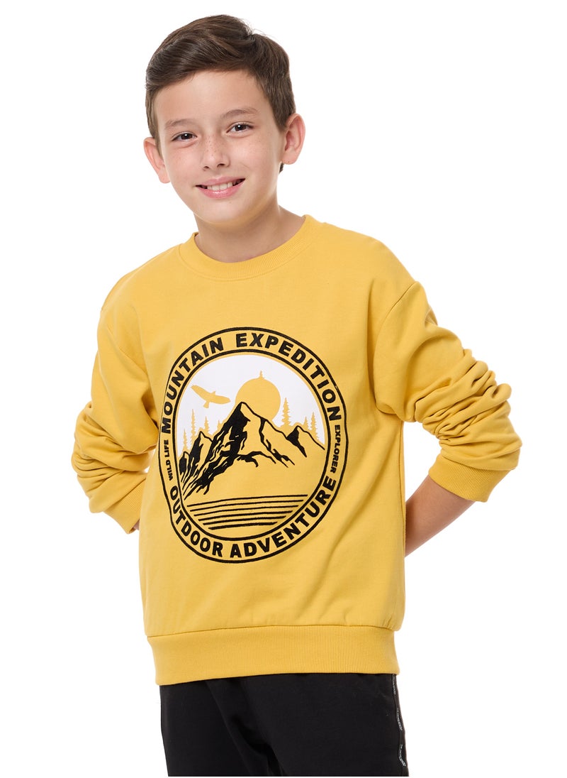 Boys' Sweatshirt  (8-14yrs) Mustard