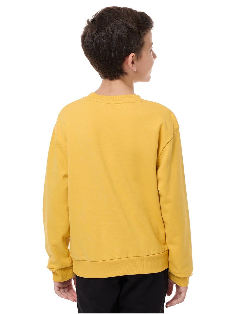 Boys' Sweatshirt  (8-14yrs) Mustard