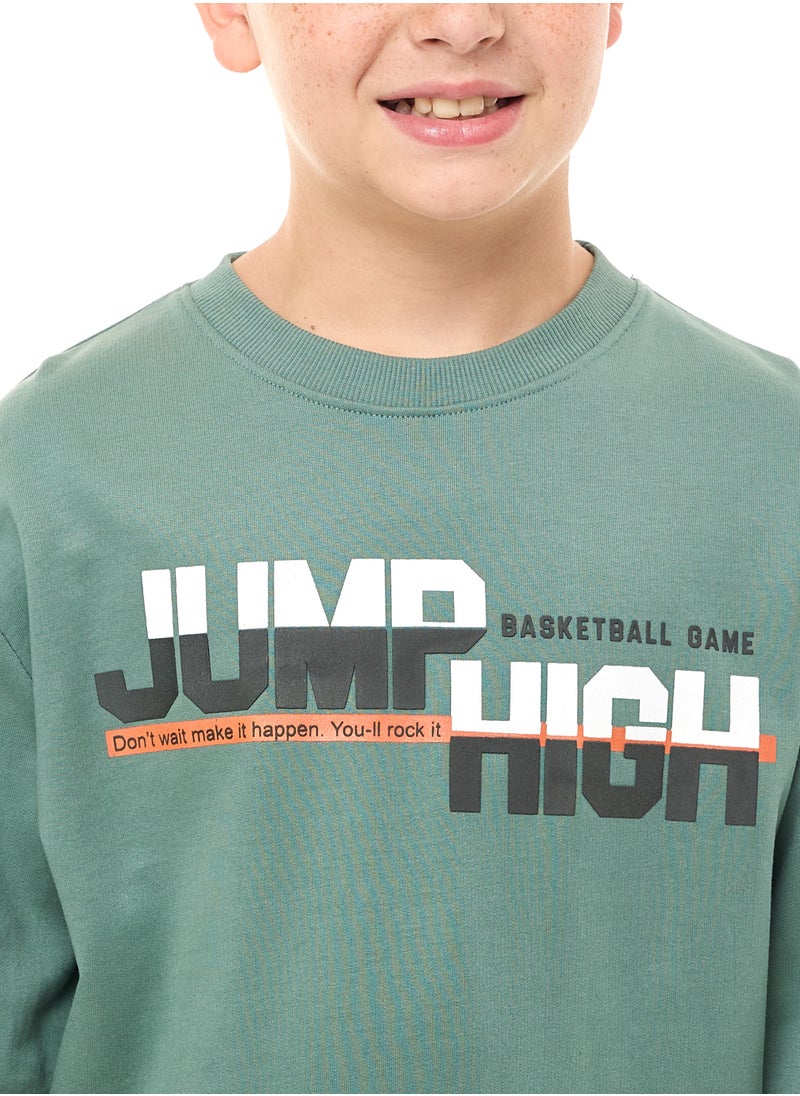 Boys' Sweatshirt  (8-14yrs) Green