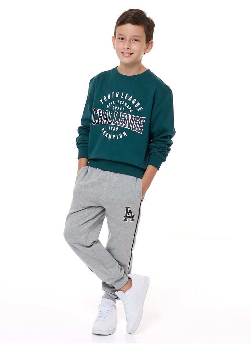 Boys' Sweatshirt  (8-14yrs) Dk Green