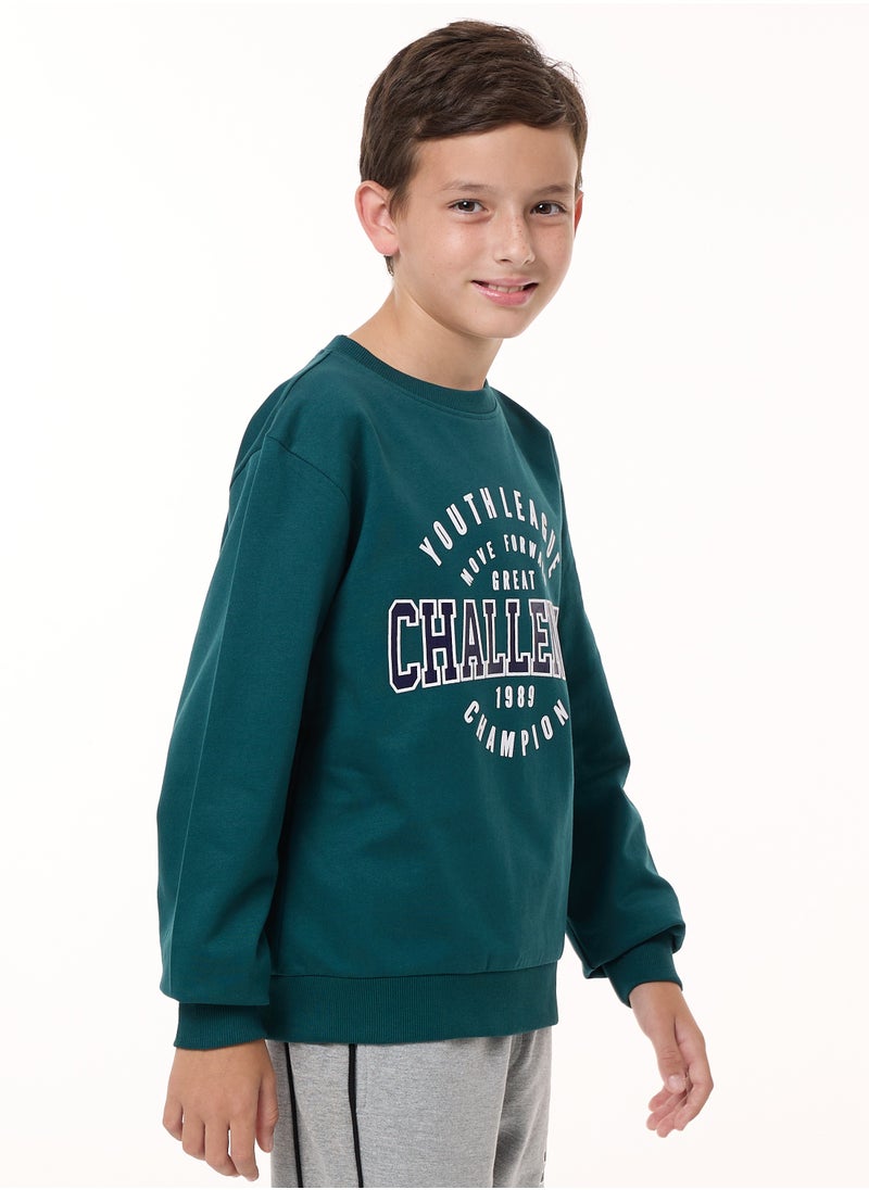 Boys' Sweatshirt  (8-14yrs) Dk Green