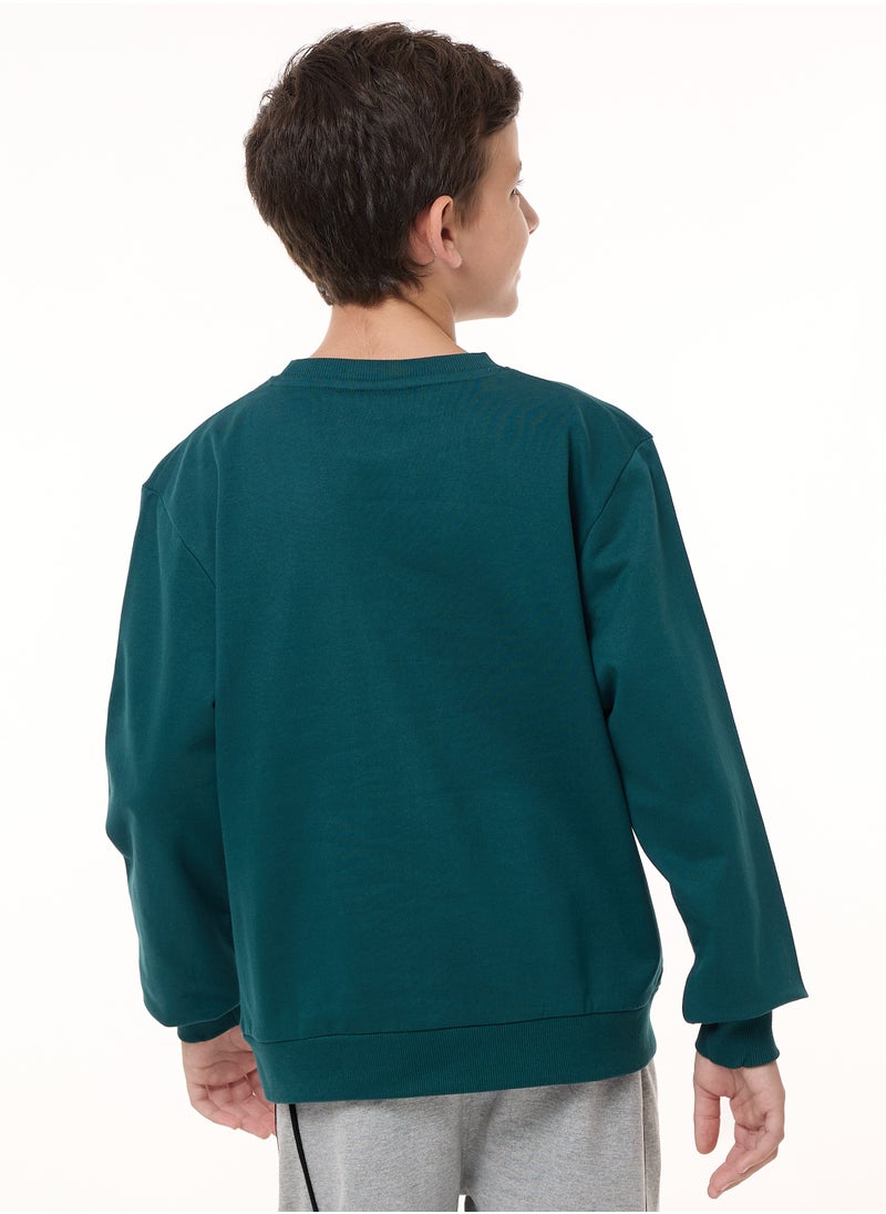 Boys' Sweatshirt  (8-14yrs) Dk Green