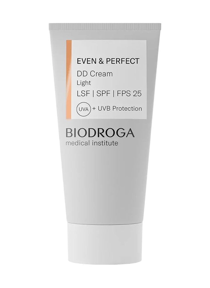 Biodroga Medical Institute - Even & Perfect DD Cream Light SPF 25 30 ml - Face Cream, Complexion Optimisation, UV Protection, Concealing Imperfections, Care Cream, Paraben-Free, Silicone-Free