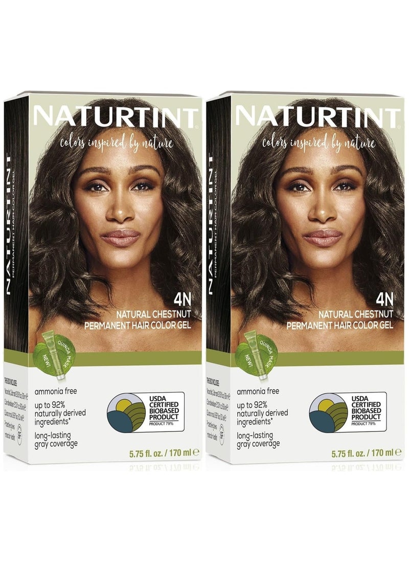 2 Pieces Naturtint 4N Natural Chestnut Permanent Hair Color