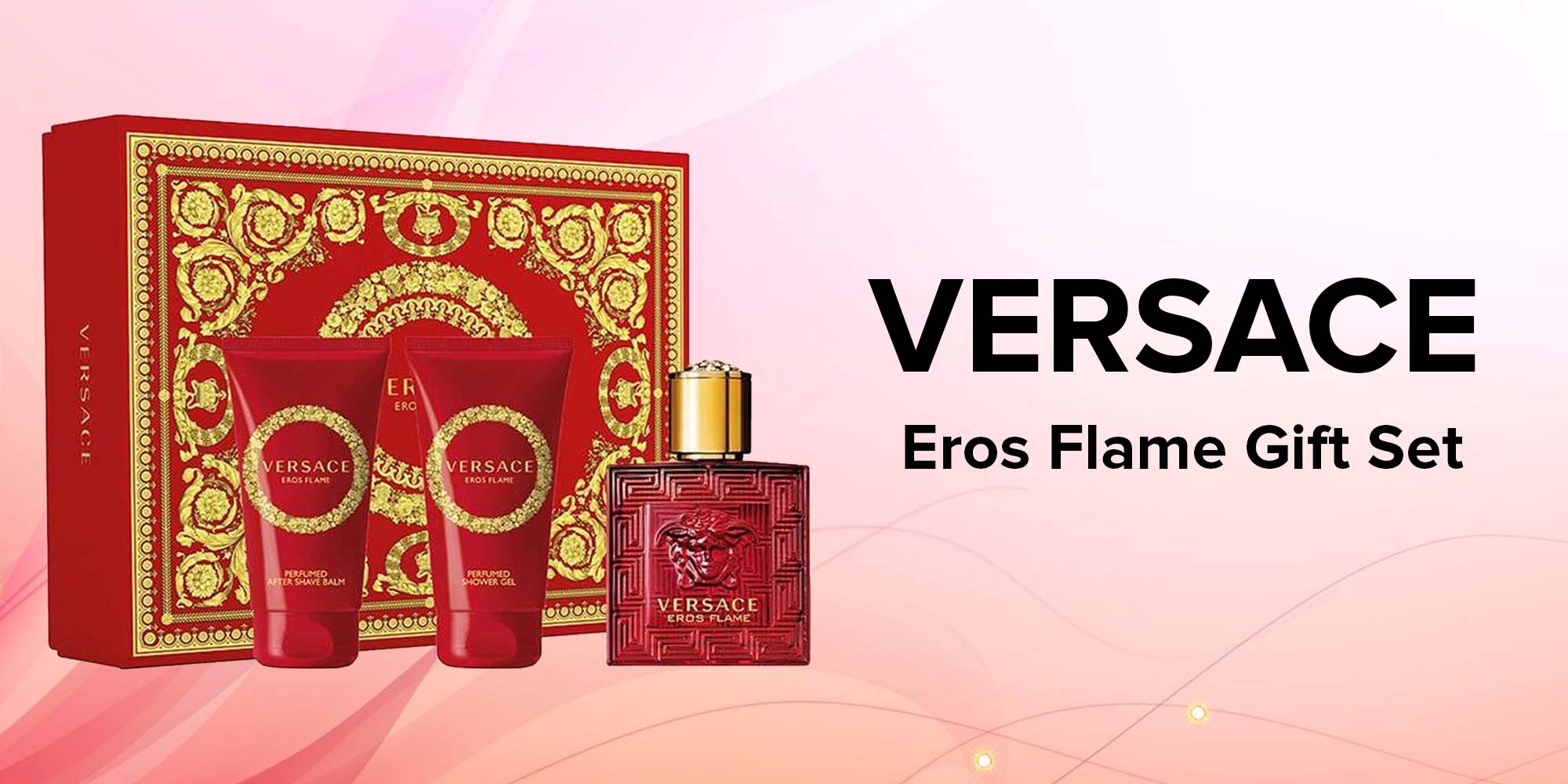 Eros Flame EDP Gift Set EDP 50 Ml, Shower Gel 50 Ml, After Shave Balm 50ml