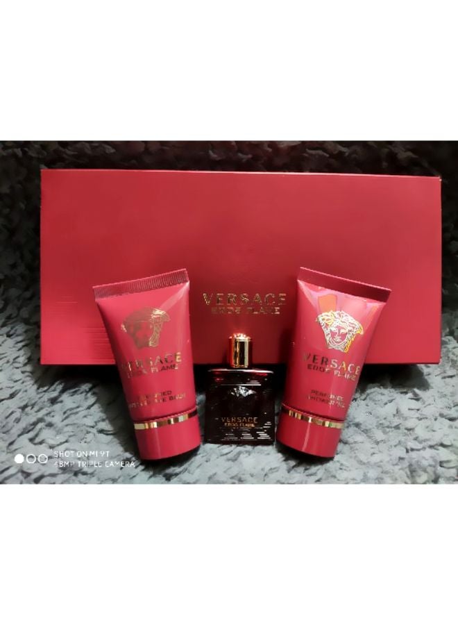 Eros Flame EDP Gift Set EDP 50 Ml, Shower Gel 50 Ml, After Shave Balm 50ml