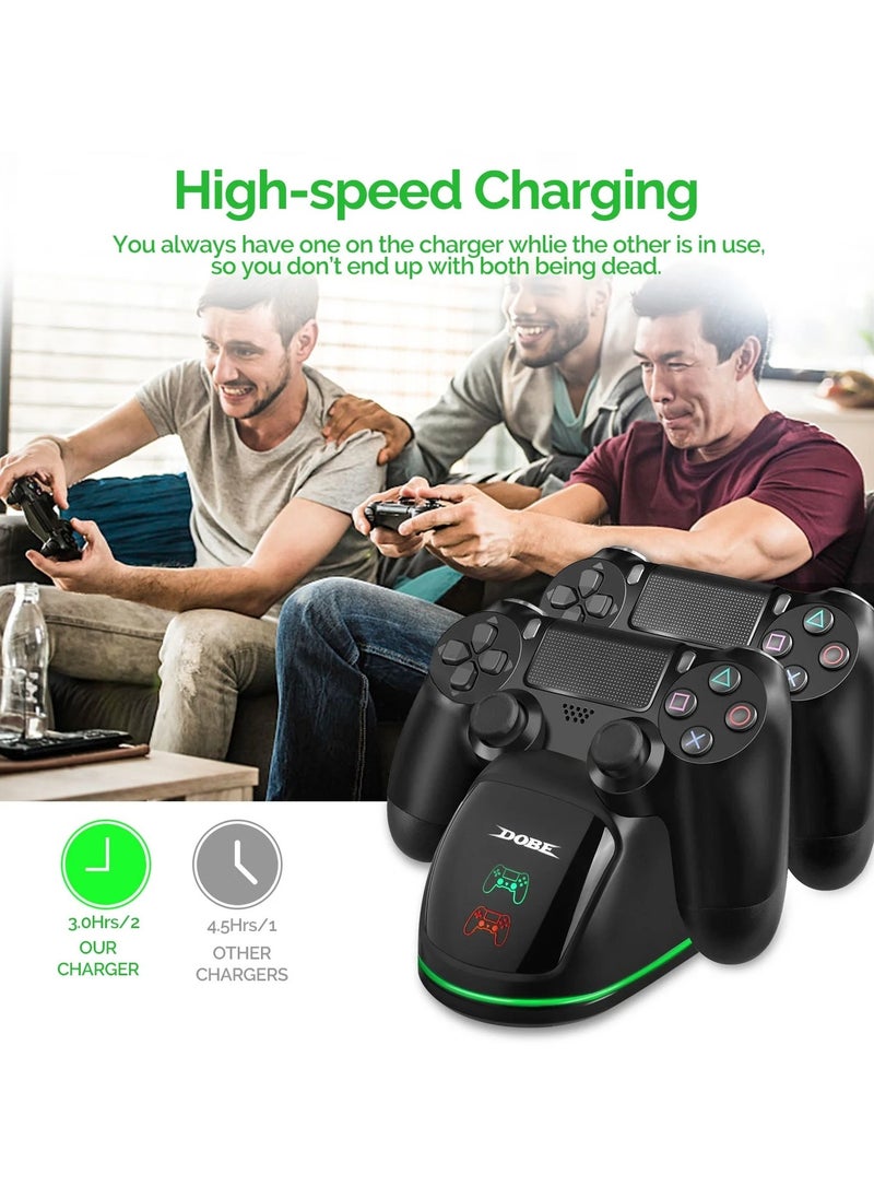 Dobe Dual Controller Charging Station for PS4 | Fast Dual Charging Dock with LED Indicator