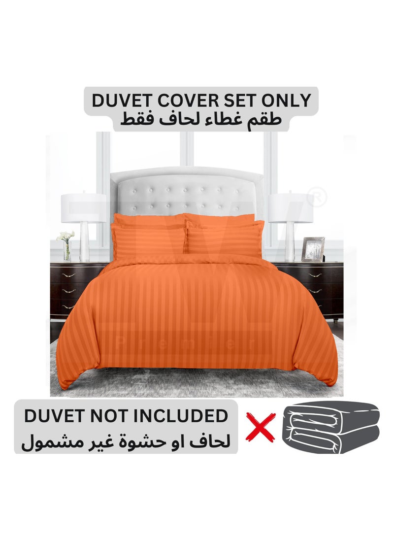 TW Hotel Duvet Cover Stripe 220x240cm King Size 6 Pcs Set - 1 Duvet Cover 220x240cm (Without Filling) 1 Fitted Bed Sheet 200x200+30cm - 4 Pillow Cases 48x74+5cm - Quilt Cover Set