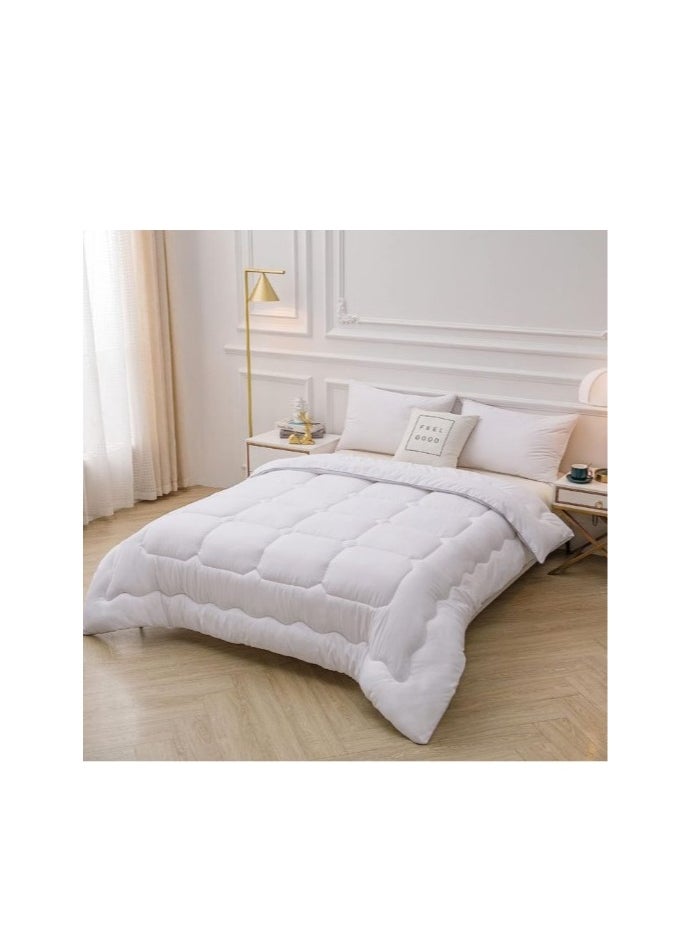 MMM HOME Single Size Comforter Duvet Quilt Insert Full White Down Alternative All Season Microfiber（160*210CM）