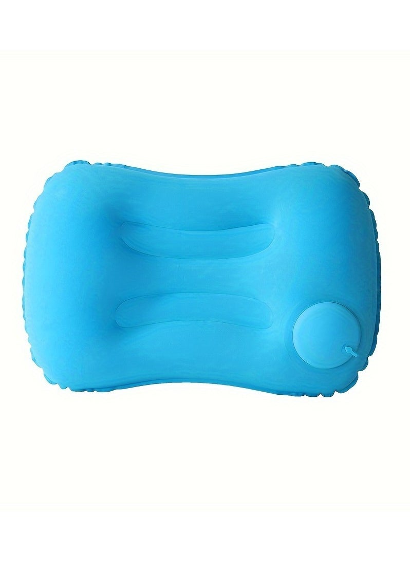 1pc inflatable pillow, travel pillow, portable lumbar support cushion, body pillow, lunch break fold and press outdoor square pillow