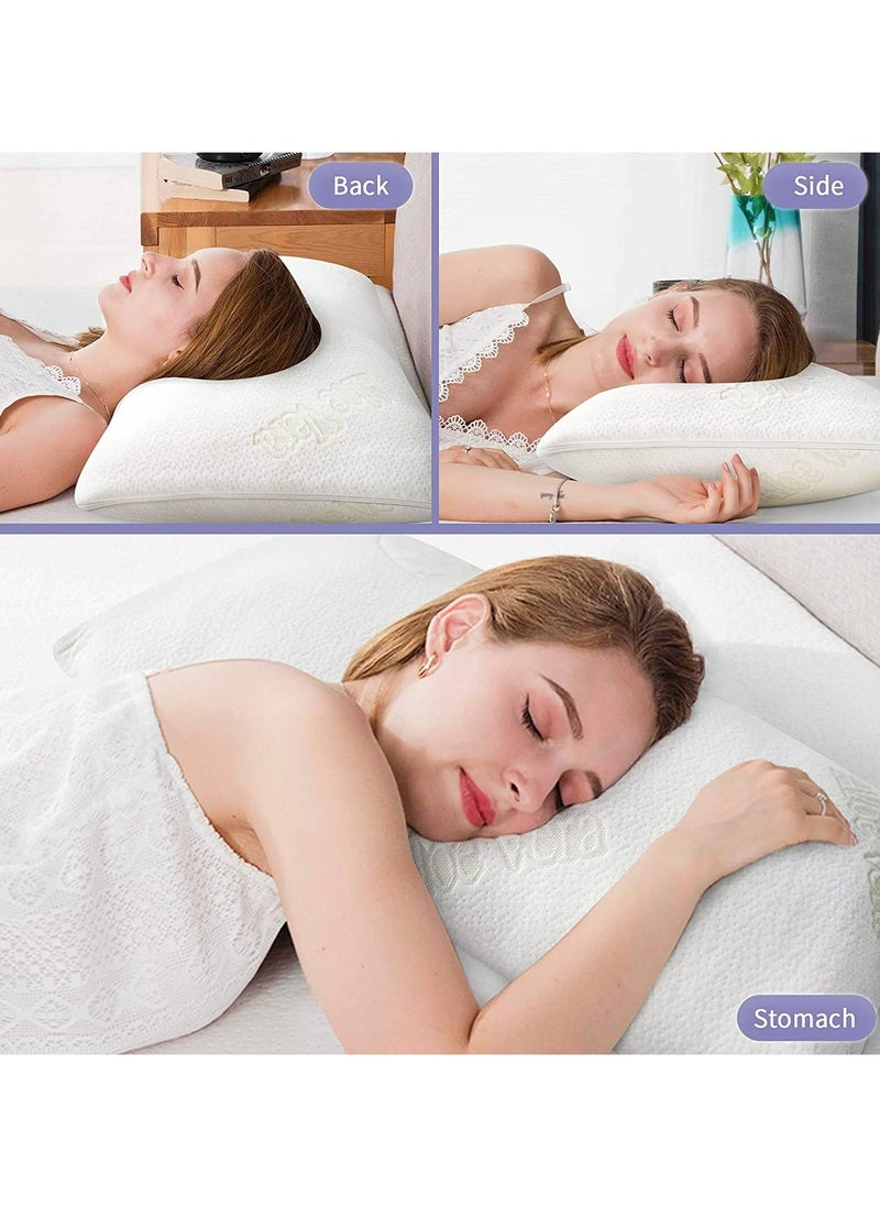 Soft Orthopaedic Cervical Pillow, Latex-like Foam Pillow, Contour Cervical Pillows for Neck Support