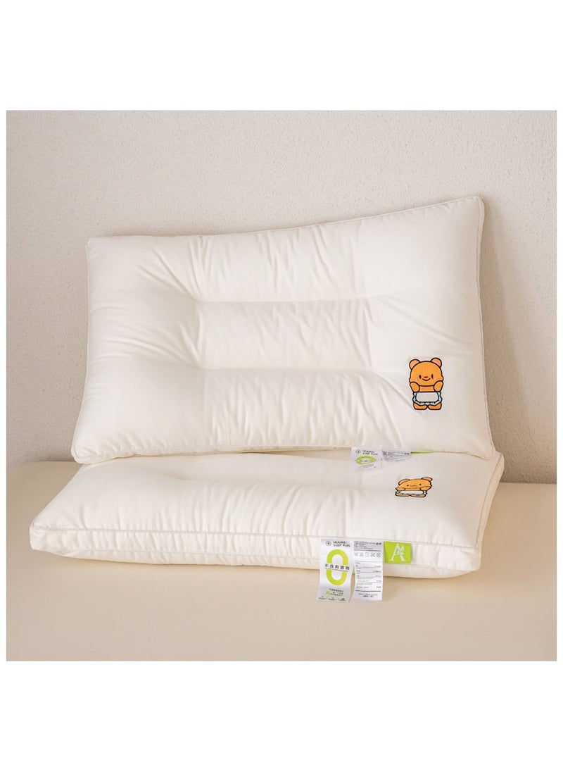 Cotton pillow home bear cervical vertebrae sleep aid low pillow core adult cotton high rebound pillow core