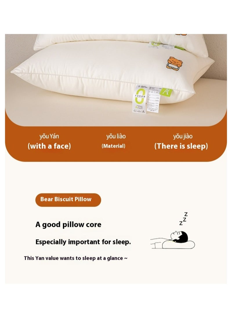 Cotton pillow home bear cervical vertebrae sleep aid low pillow core adult cotton high rebound pillow core