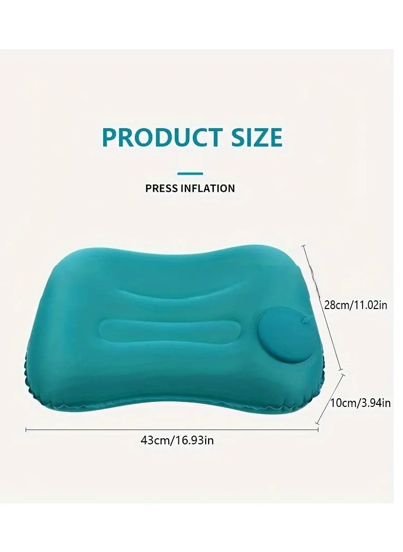 1pc inflatable pillow, travel pillow, portable lumbar support cushion, body pillow, lunch break fold and press outdoor square pillow