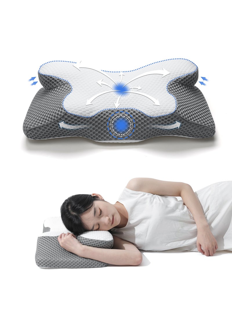 Pillow, Soft, Ergonomic Shape, Sleep Pillow, Neck Painless, Father's Day, Shoulder Pillow, Hotel Pillow, Gift, Memory Foam Pillow, Gentle on Your Neck, No Traces on Your Face