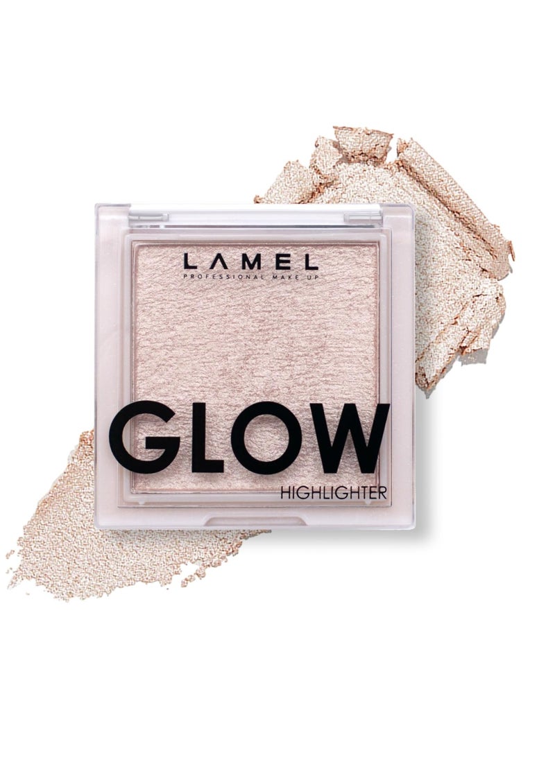 LAMEL Glow Highlighter: Face Make Up & Contour Palette in Deep, Vibrant Colors - Natural Shimmer - Compact Size & Perfect for Travel - Cruelty Free - 3.8gr/0.13 oz 401 (Luna)