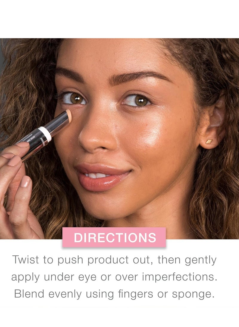 Neutrogena Hydro Boost Hydrating Concealer Stick for Dry Skin, Oil-Free, Lightweight, Non-Greasy and Non-Comedogenic Cover-Up Makeup with Hyaluronic Acid, 10/Fair, 0.12 Oz