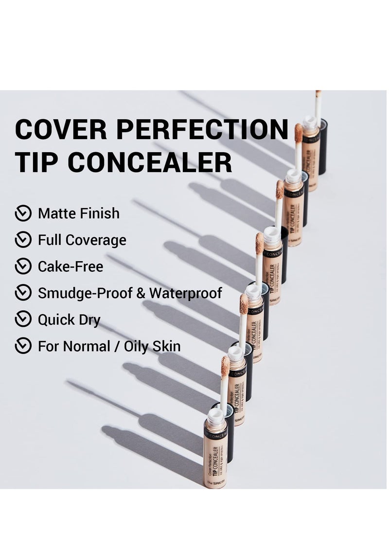 THE SAEM Cover Perfection Tip Concealer, Liquid Multi-Use Concealer, Full Coverage Makeup for Acne Dark Spots Dark Circles Hyperpigmentation and Blemishes, 0.2 fl. oz. (#1.5 Natural Beige)