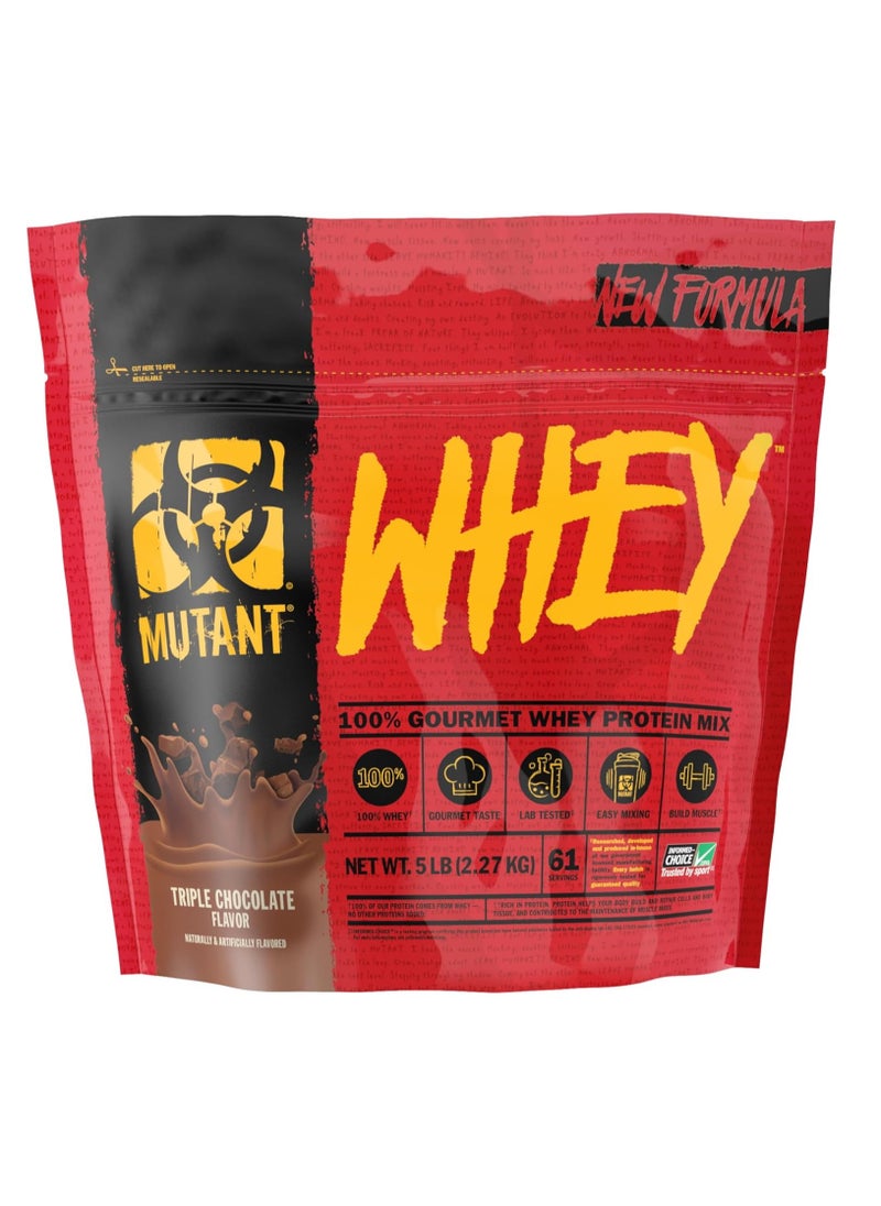 Mutant, Whey Protein, 5 Lbs, Triple Chocolate, 61 Servings