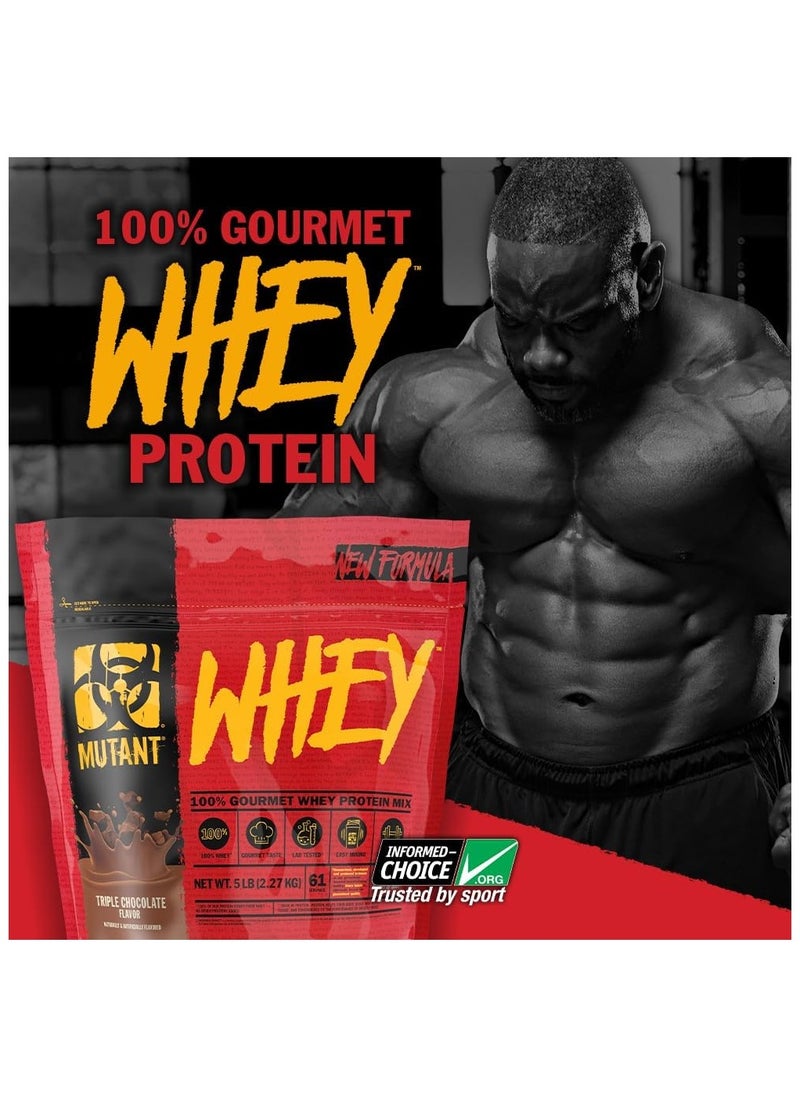 Mutant, Whey Protein, 5 Lbs, Triple Chocolate, 61 Servings