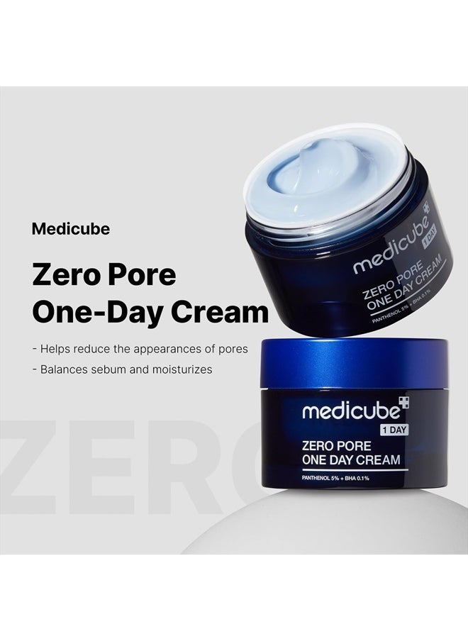 Zero Pore One-Day Cream 1.7 fl.oz - Visibly Smaller Pores, Controls Excess Oil - Pore Refining Cream with Panthenol, Salicylic Acid, and Niacinamide - Korean Skincare