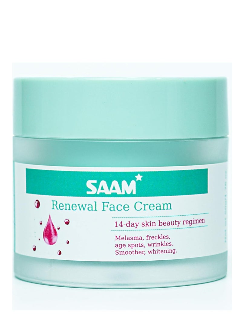 Saam Face Cream, Saam Renewal Face Cream, Saam Renewal Face Cream Anti-Wrinkle Saam Facial Cream, Brightening Cream 50 g