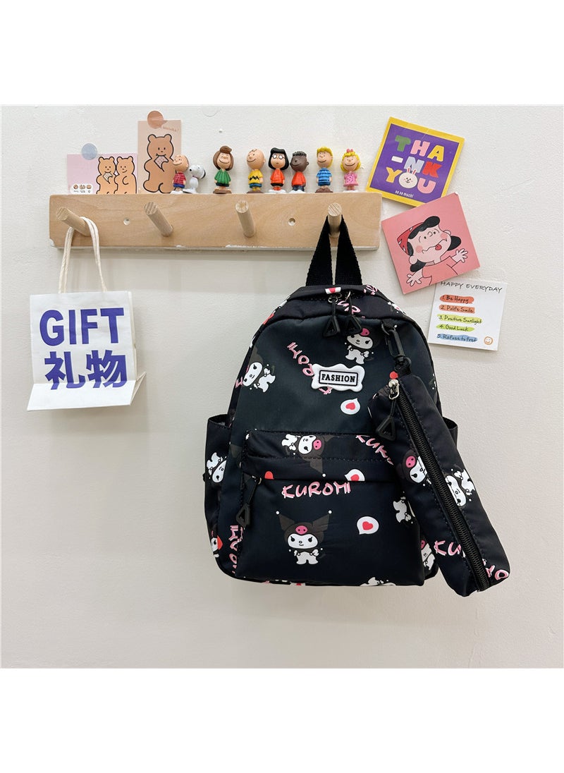 New Cartoon coolomi childrens backpack boys and girls kindergarten schoolbag childrens two-piece schoolbag wholesaleBlack Black