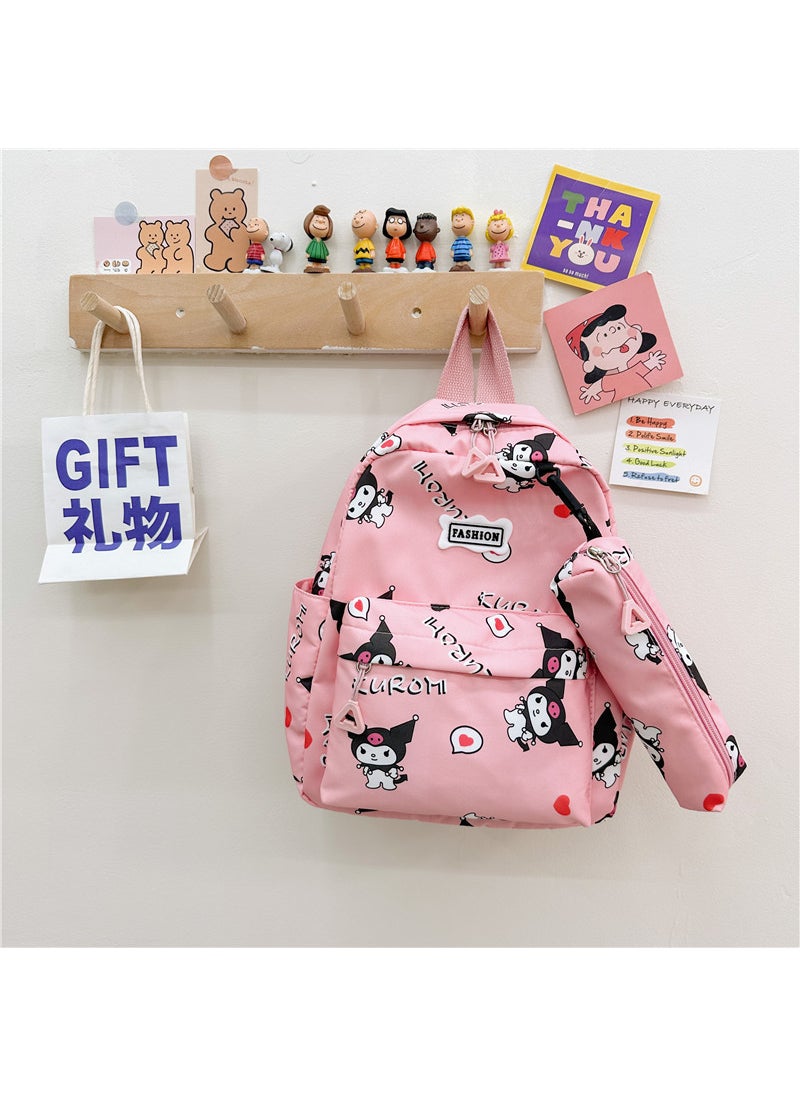 New Cartoon coolomi childrens backpack boys and girls kindergarten schoolbag childrens two-piece schoolbag wholesalePink Pink