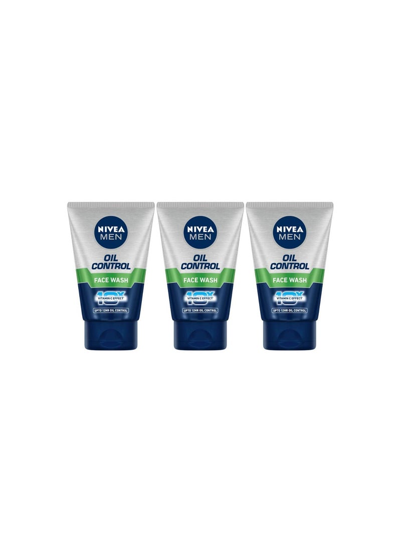 Nivea Oil Control Face Wash, 100ml (Pack of 3)