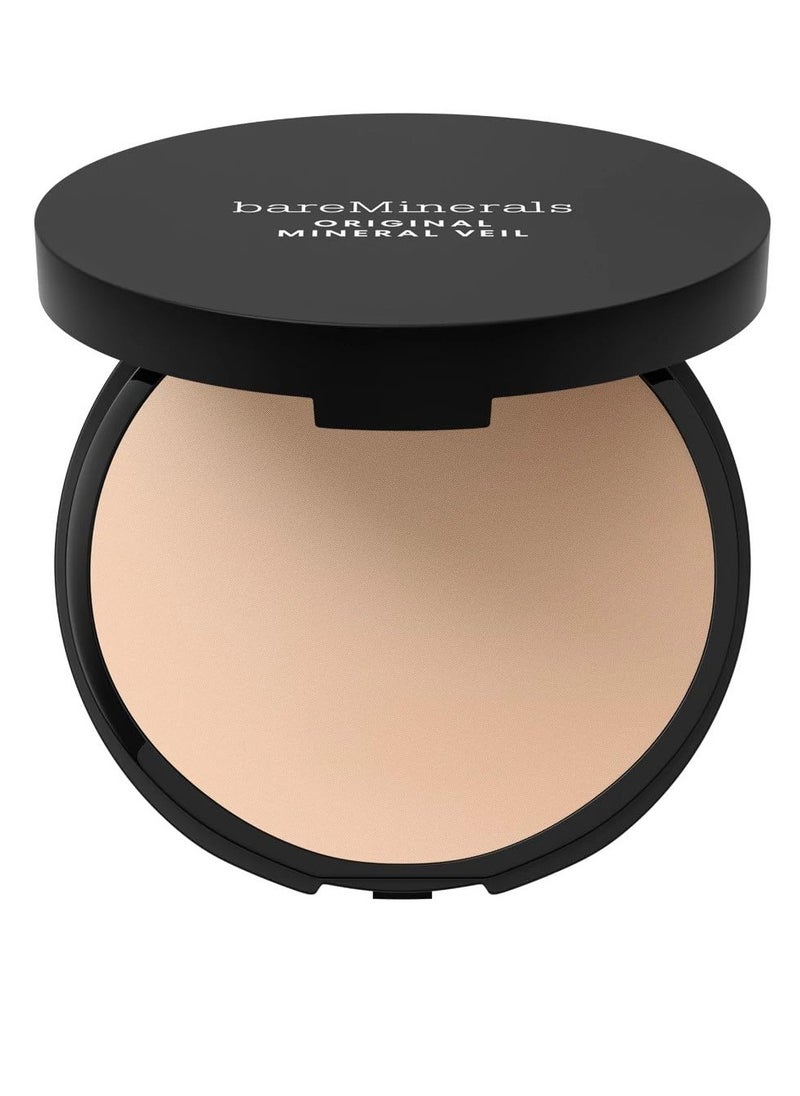 bareMinerals Original Pressed Mineral Veil Setting Powder with Puff Applicator, Matte Weightless Talc-Free Finishing Powder Makeup, Extends Makeup Wear, Vegan