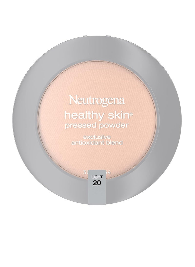 Neutrogena Healthy Skin Pressed Makeup Powder Compact with Antioxidants & Pro Vitamin B5, Evens Skin Tone, Minimizes Shine & Conditions Skin, Light 20,.34 oz