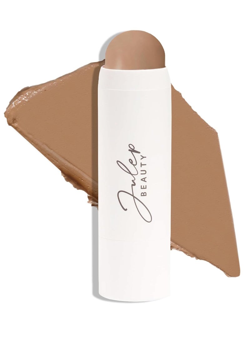 Julep Skip the Brush Cream to Powder Bronzer & Contour Stick - Cool Taupe Fair to Light skin tones - Long Lasting Blendable and Buildable Color -Multi-Use 2-in-1 Blush and Lip Makeup Stick