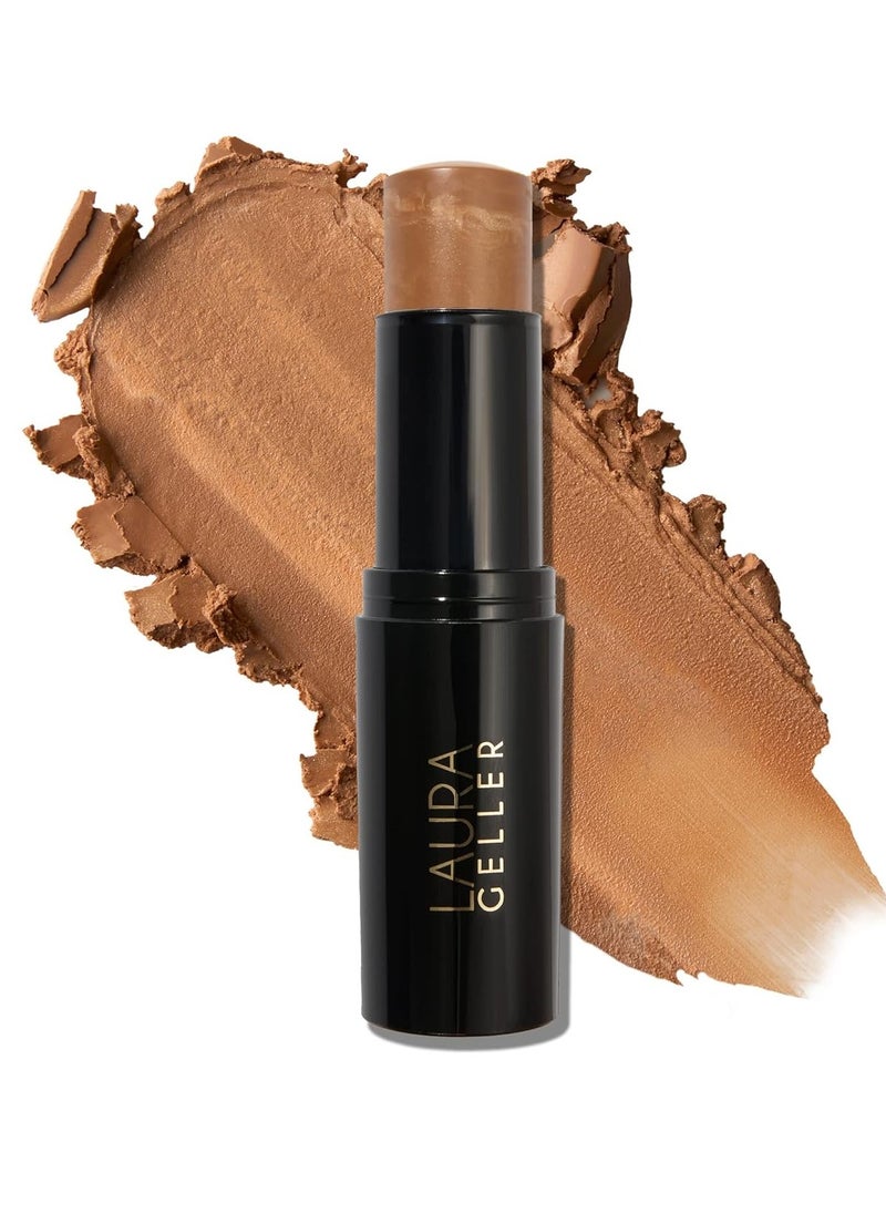 LAURA GELLER Italian Marble Bronzer Makeup Stick | Cream Finish Marbleized Contour for Natural Glow D'oro Glow