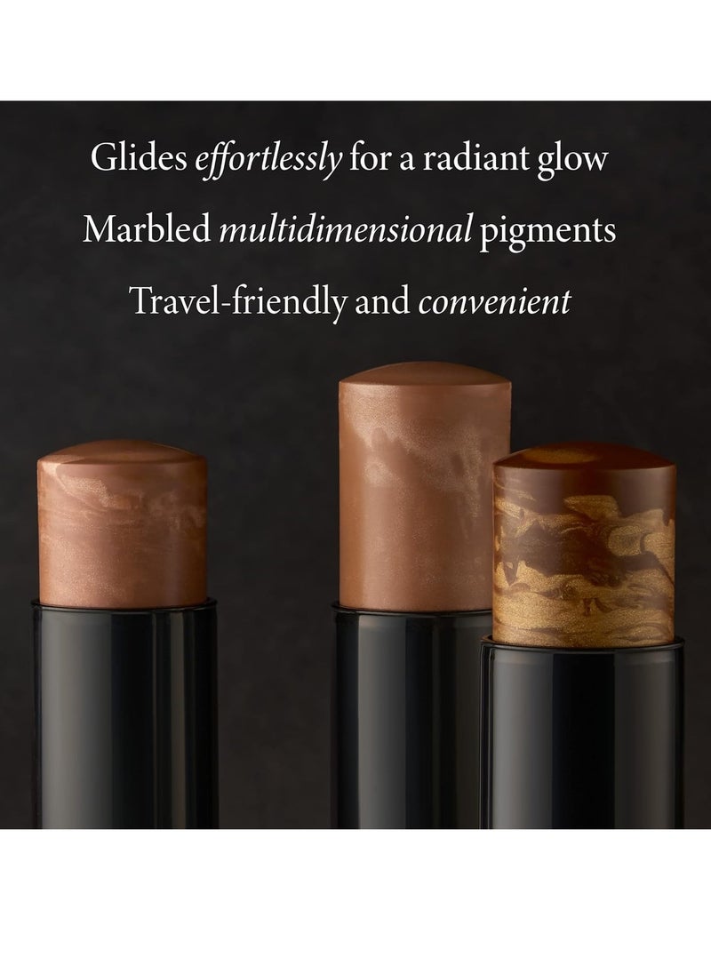 LAURA GELLER Italian Marble Bronzer Makeup Stick | Cream Finish Marbleized Contour for Natural Glow D'oro Glow