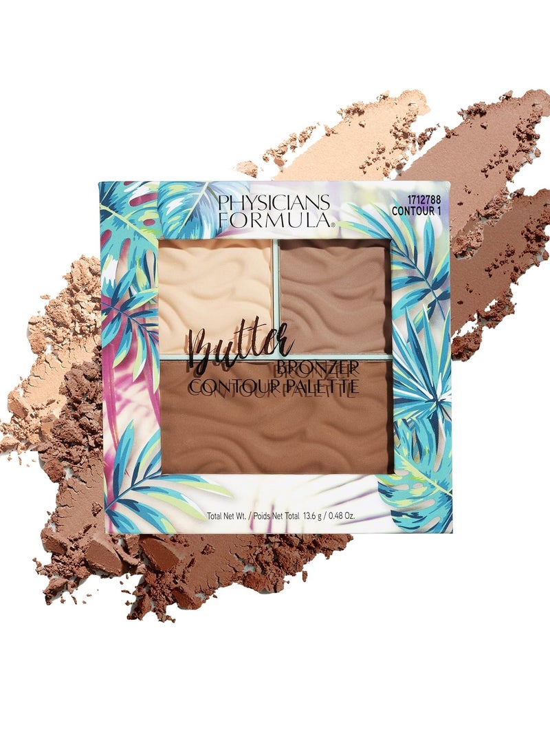 Physicians Formula Butter Bronzer Contour Palette, Light/Medium, 0.48 Ounce (Pack of 1)