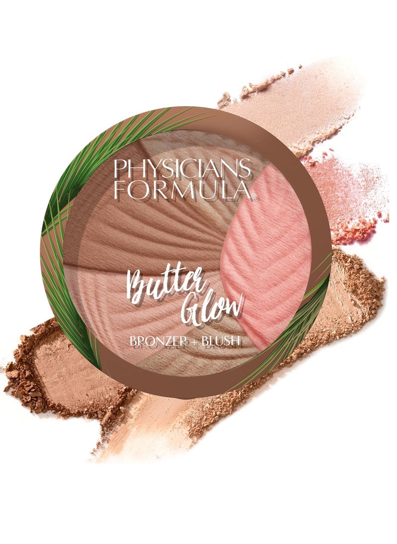 Physicians Formula Butter Glow Bronzer + Blush, Ultra Creamy 2-in-1 Formula, Illuminating & Moisturizing Butter Blend - Healthy Glow