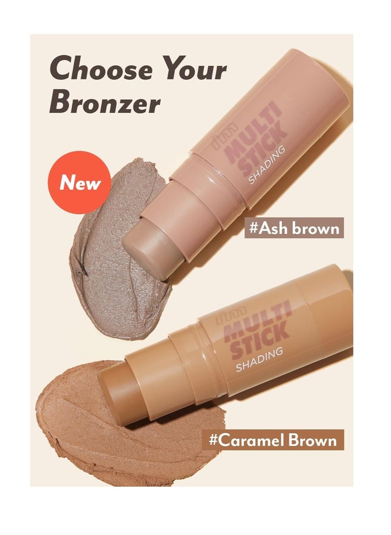I'm Meme Ash Brown Bronzer for Face - I'm Multi-stick | Effortless Sun-kissed Warmth for Daily Use, Easy Blending Matte Finish, Shading 002 Cool Bronzer, 0.23 Oz