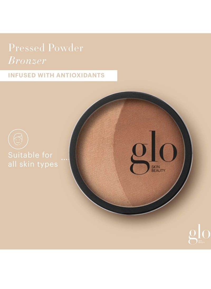 Glo Skin Beauty Bronzer Pressed Powder (Sunkiss) - Mineral Based Makeup Adds Warmth and Natural Contour for a Sun-Kissed Glow